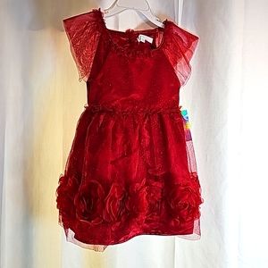 2/$20 Nannette 4T Red Sparkly Dress